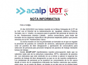 Comunicado reunión con el gobierno vasco