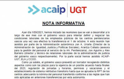 Comunicado reunión transferencia prisiones (01/09/21)